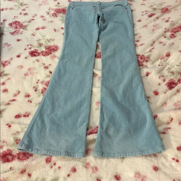 Vintage Frankie b corduroy flares size 2 baby blue - Picture 5 of 8
